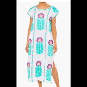 Malachite Kaftan - maxi dress with incredible flower embroidery